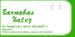 barnabas walcz business card